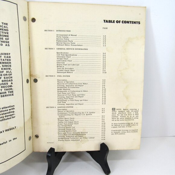 1976 Johnson Outboards Service Manual 135 HP Model 135EL76 135TL76 - Picture 5 of 8